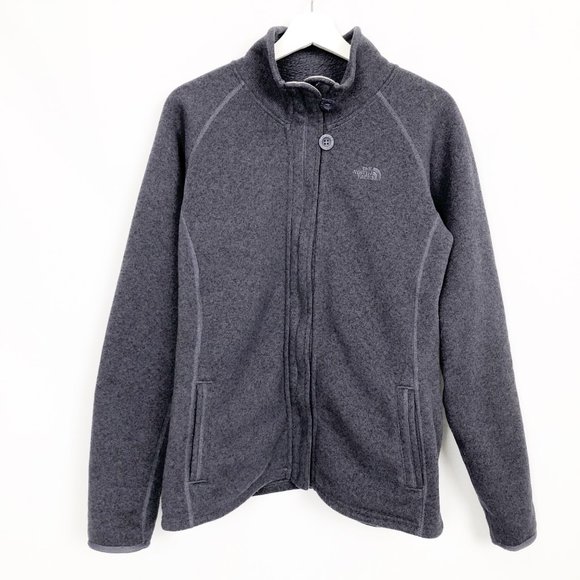 The North Face 'Crescent' Full Zip Up Fleece Jacket Sweatshirt Coat Purple - XL - Picture 3 of 12